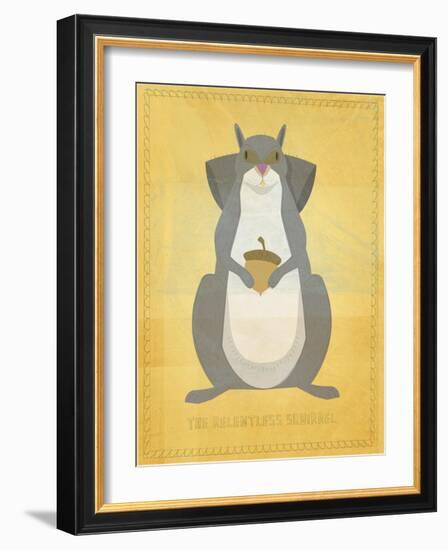 The Relentless Squirrel-John W Golden-Framed Giclee Print