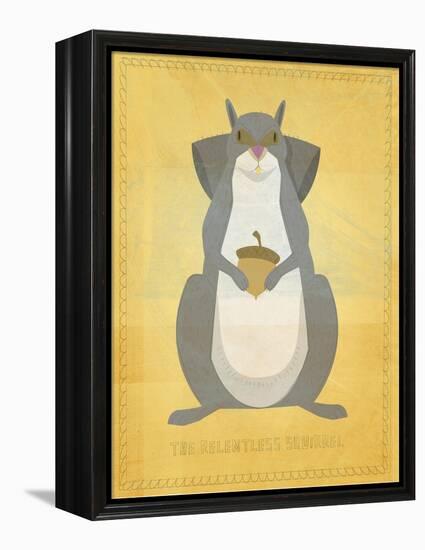 The Relentless Squirrel-John W Golden-Framed Premier Image Canvas