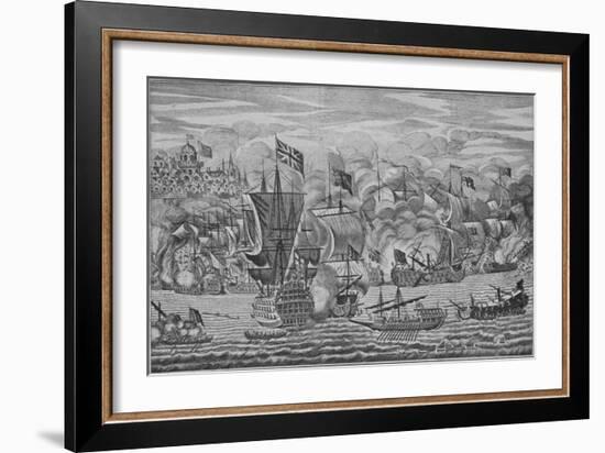 'The Relief of Gibraltar', c1710-Unknown-Framed Giclee Print