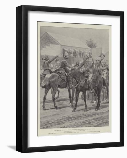 The Relief of Ladysmith, Meeting of Generals White and Buller and their Staffs-Richard Caton Woodville II-Framed Giclee Print