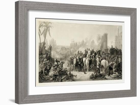 The Relief of Lucknow, and the Triumphant Meeting of Havelock, Outram and Sir Colin Campbell, 1862-Thomas Jones Barker-Framed Giclee Print
