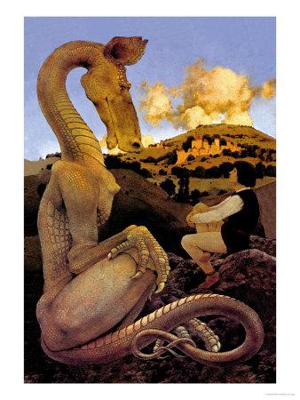 The Reluctant Dragon Art Print Maxfield Parrish Art Com