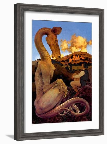 The Reluctant Dragon-Maxfield Parrish-Framed Art Print