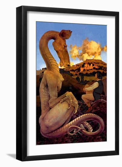 The Reluctant Dragon-Maxfield Parrish-Framed Art Print
