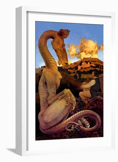 The Reluctant Dragon-Maxfield Parrish-Framed Art Print