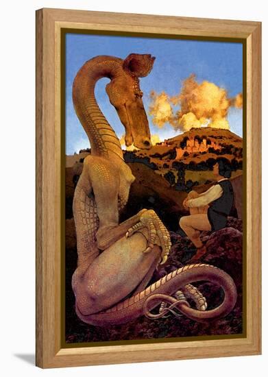 The Reluctant Dragon-Maxfield Parrish-Framed Stretched Canvas