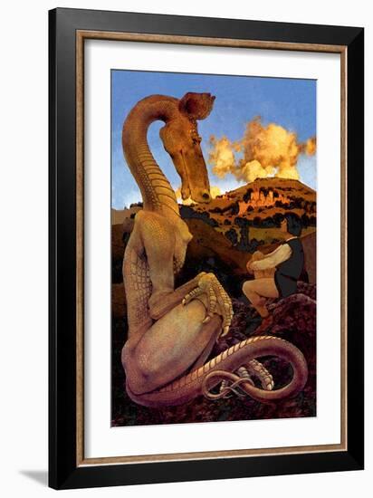 The Reluctant Dragon-Maxfield Parrish-Framed Art Print