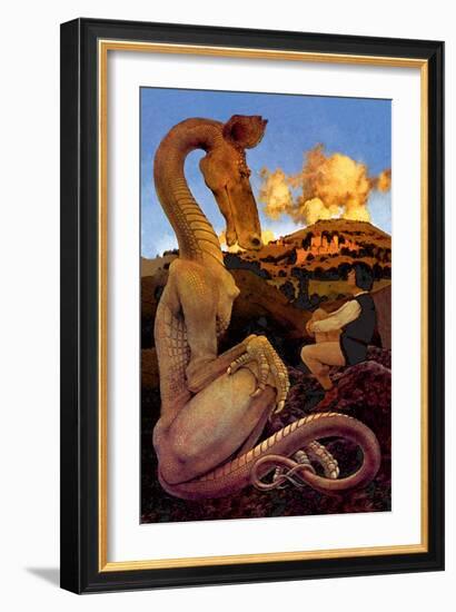 The Reluctant Dragon-Maxfield Parrish-Framed Art Print