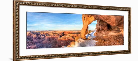 The Remains of a Native American Grainery in an Alcove-Colin D. Young-Framed Photographic Print