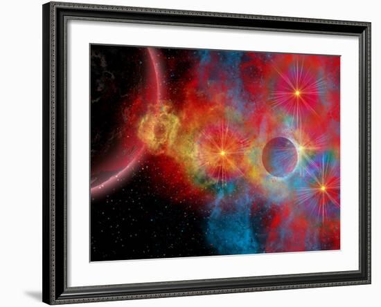 The Remains of a Supernova Give Birth to New Stars-Stocktrek Images-Framed Photographic Print