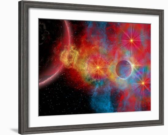 The Remains of a Supernova Give Birth to New Stars-Stocktrek Images-Framed Photographic Print