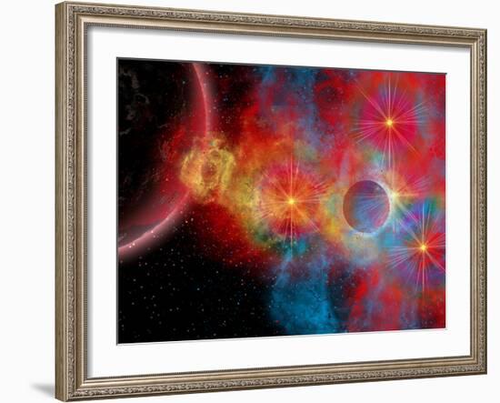 The Remains of a Supernova Give Birth to New Stars-Stocktrek Images-Framed Photographic Print