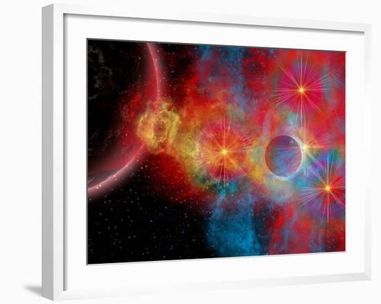 The Remains of a Supernova Give Birth to New Stars-Stocktrek Images-Framed Photographic Print