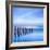 The Remains of an Old Jetty on the Beach Near Dunedin, New Zealand, Just before Dawn, Square-Travellinglight-Framed Photographic Print