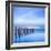 The Remains of an Old Jetty on the Beach Near Dunedin, New Zealand, Just before Dawn, Square-Travellinglight-Framed Photographic Print