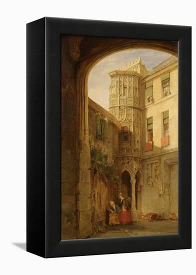 The Remains of the Palace of Philippe Le Bel, 1835 (Oil on Canvas)-James Holland-Framed Premier Image Canvas