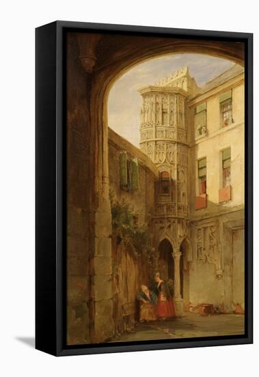 The Remains of the Palace of Philippe Le Bel, 1835 (Oil on Canvas)-James Holland-Framed Premier Image Canvas