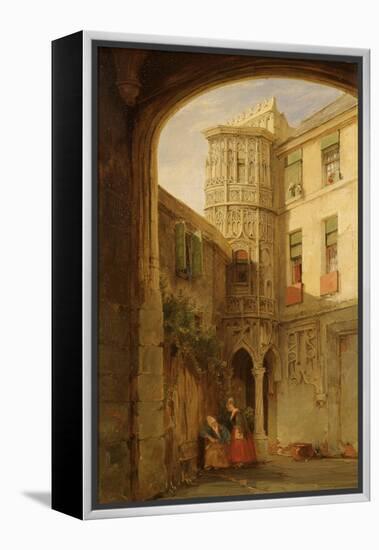 The Remains of the Palace of Philippe Le Bel, 1835 (Oil on Canvas)-James Holland-Framed Premier Image Canvas