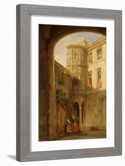 The Remains of the Palace of Philippe Le Bel, 1835 (Oil on Canvas)-James Holland-Framed Giclee Print