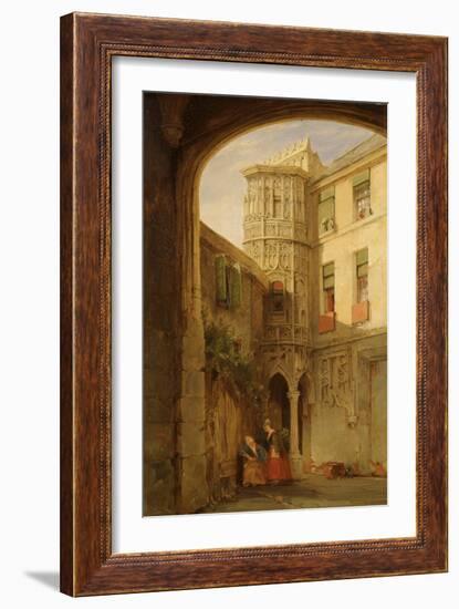 The Remains of the Palace of Philippe Le Bel, 1835 (Oil on Canvas)-James Holland-Framed Giclee Print