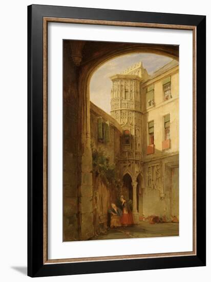 The Remains of the Palace of Philippe Le Bel, 1835 (Oil on Canvas)-James Holland-Framed Giclee Print