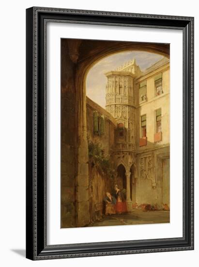 The Remains of the Palace of Philippe Le Bel, 1835 (Oil on Canvas)-James Holland-Framed Giclee Print