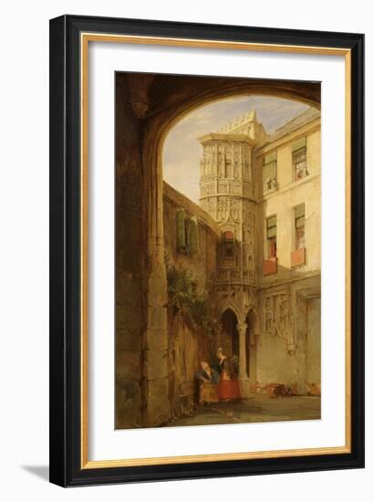 The Remains of the Palace of Philippe Le Bel, 1835 (Oil on Canvas)-James Holland-Framed Giclee Print