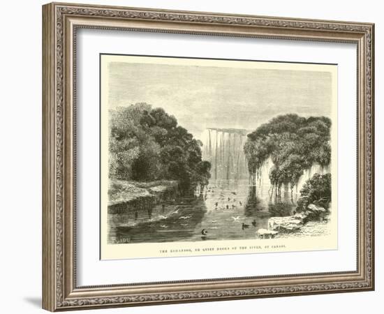 The Remansos, or Quiet Nooks of the River, at Canari-Édouard Riou-Framed Giclee Print