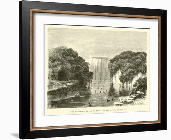 The Remansos, or Quiet Nooks of the River, at Canari-Édouard Riou-Framed Giclee Print