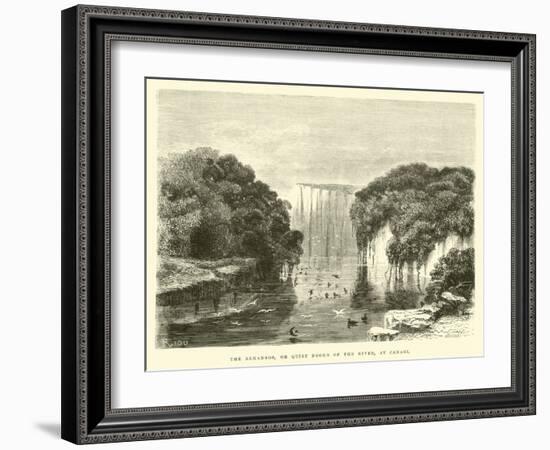 The Remansos, or Quiet Nooks of the River, at Canari-Édouard Riou-Framed Giclee Print