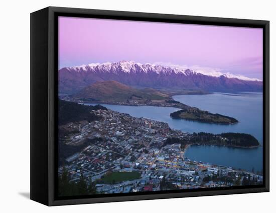 The Remarkables, Lake Wakatipu and Queenstown, Central Otago, South Island, New Zealand-Doug Pearson-Framed Premier Image Canvas
