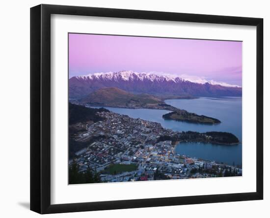 The Remarkables, Lake Wakatipu and Queenstown, Central Otago, South Island, New Zealand-Doug Pearson-Framed Photographic Print