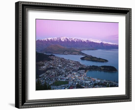 The Remarkables, Lake Wakatipu and Queenstown, Central Otago, South Island, New Zealand-Doug Pearson-Framed Photographic Print