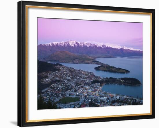 The Remarkables, Lake Wakatipu and Queenstown, Central Otago, South Island, New Zealand-Doug Pearson-Framed Photographic Print