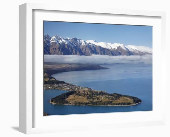 The Remarkables, Lake Wakatipu, and Queenstown, South Island, New Zealand-David Wall-Framed Photographic Print