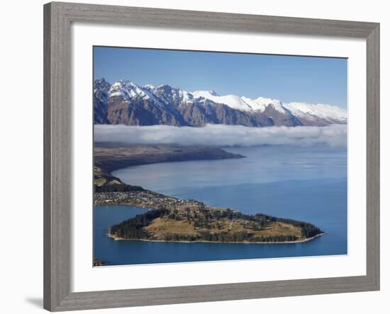 The Remarkables, Lake Wakatipu, and Queenstown, South Island, New Zealand-David Wall-Framed Photographic Print