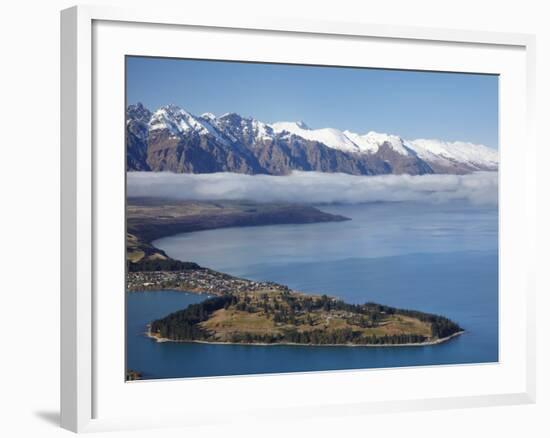 The Remarkables, Lake Wakatipu, and Queenstown, South Island, New Zealand-David Wall-Framed Photographic Print