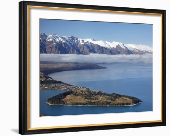 The Remarkables, Lake Wakatipu, and Queenstown, South Island, New Zealand-David Wall-Framed Photographic Print