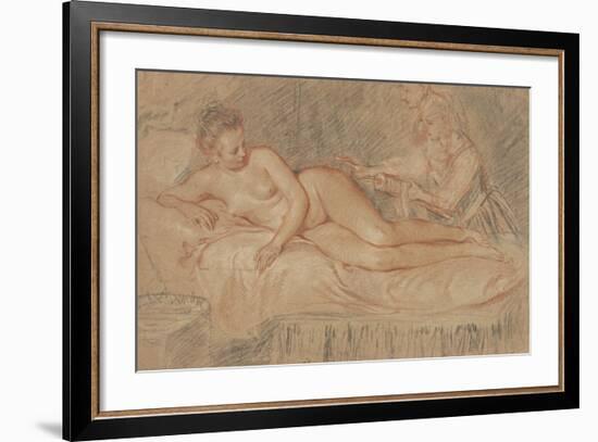 The Remedy-Jean-Antoine Watteau-Framed Art Print