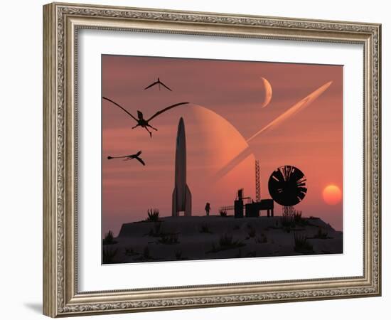 The Remnants of a Long Abandoned Colony See Signs of Life Again-Stocktrek Images-Framed Photographic Print