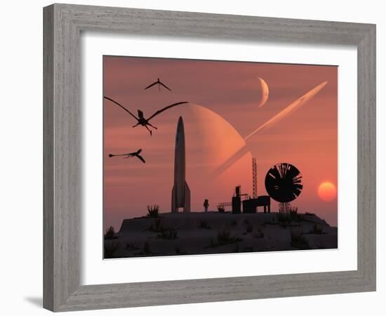 The Remnants of a Long Abandoned Colony See Signs of Life Again-Stocktrek Images-Framed Photographic Print