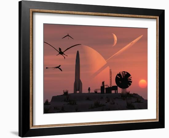 The Remnants of a Long Abandoned Colony See Signs of Life Again-Stocktrek Images-Framed Photographic Print