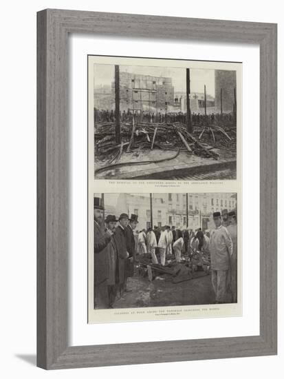 The Removal of the Recovered Bodies to the Ambulance Waggons-null-Framed Giclee Print