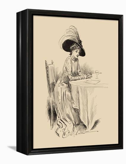 The Rendez-Vous-Charles Dana Gibson-Framed Stretched Canvas