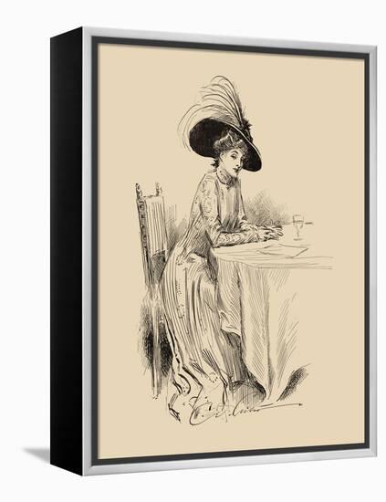 The Rendez-Vous-Charles Dana Gibson-Framed Stretched Canvas