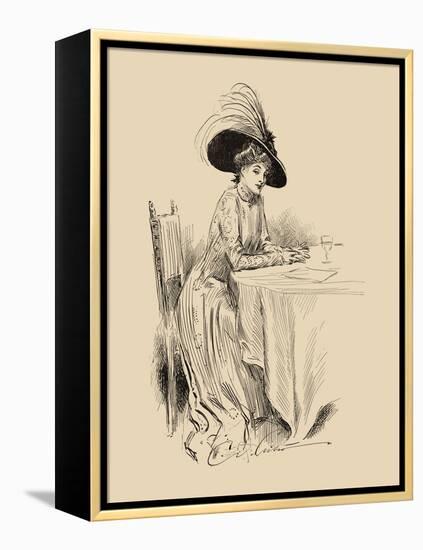 The Rendez-Vous-Charles Dana Gibson-Framed Stretched Canvas