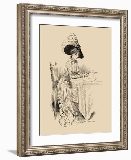 The Rendez-Vous-Charles Dana Gibson-Framed Art Print