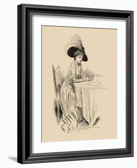 The Rendez-Vous-Charles Dana Gibson-Framed Art Print