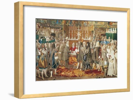 The Renewal of the Alliance Between France and Switzerland in Notre Dame in Paris-null-Framed Giclee Print