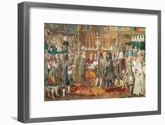 The Renewal of the Alliance Between France and Switzerland in Notre Dame in Paris-null-Framed Giclee Print